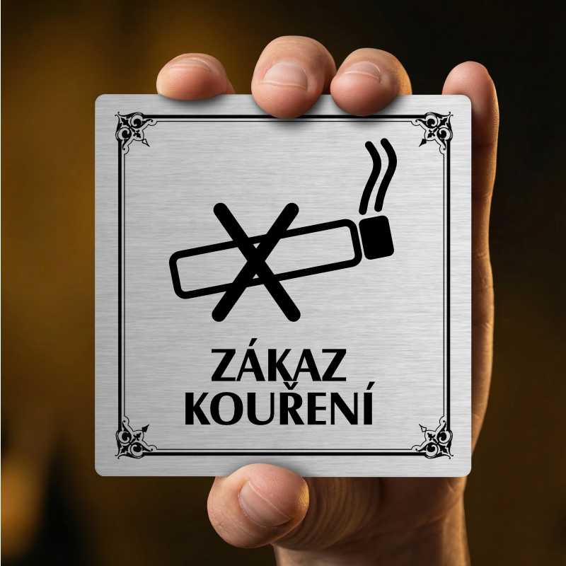 Zákaz kouření, 100x100mm, bílá, Kansas